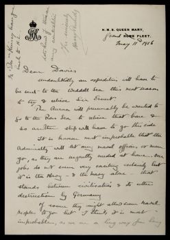  a letter from harry pennell to francis davies on his concern for sir ernest shackleton.